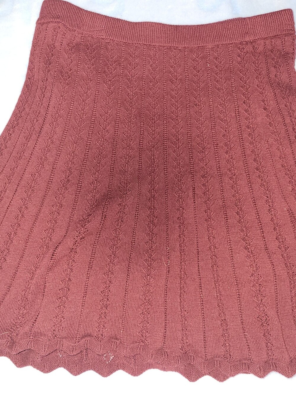 GAP Burgundy Knit Mini Skirt